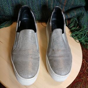 Woman's Gabriella Michel Faux Reptile Metallic Slip-On Shoes Sz 9.5 ?